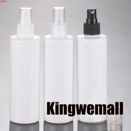 wholesale 250ml(300pc/lot) White round PET empty cosmetic packaging plastic spray pump bottlesgoods