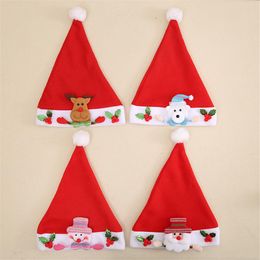 NEWChristmas Hat for Kids with Santa Claus Snowman Reindeer Bear Xmas New Year Decorations Party Supplies LLB11993
