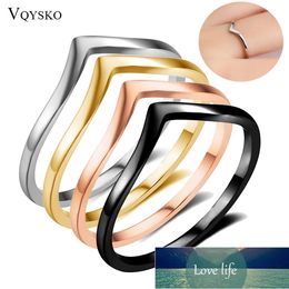 Simple 2mm Thin Couple Wedding Rings for Women Jewelry Gift Stainless Steel Anti-allergy Smooth Slim Knuckle Rings Wholesale Factory price expert design Quality