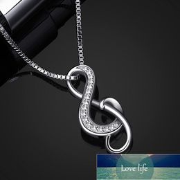 Zircon Music Authentic Silver Symbol Pendant Necklace Hot Fashion New Design Necklace Jewellery Factory price expert design Quality Latest Style