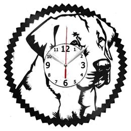 Wall Clocks Dog Classic Record Clock German Shepherd Quartz Needle Hanging Watch LED Luminaria Lamp Gift Relojes