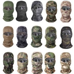 Tactical Camouflage Balaclava Full Face Mask CS Wargame Army Hunting Cycling Sports Helmet Liner Military Multicam Airsoft Scarf Y1229