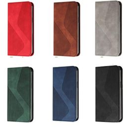 Hand Feel Leather Wallet Cases For Moto G31 G41 G Power 2022 Samsung A03 Core A13 4G A33 A53 5G S Line Suck Stong Magnetic Closure Holder ID Card Slot Stand Flip Cover Skin