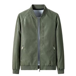 Woodvoice Leather Jacket Mens Coats Brand Top Quality PU Outerwear Faux Men Business Winter Plus Velvet Male 211110