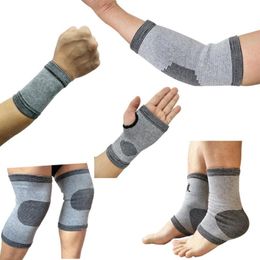 Elbow & Knee Pads Kuulee Elastic Bamboo Charcoal Breathable Protective Equipment Wrist Ankle Palm Protector