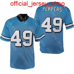 NCAA College North Carolina Football Jersey JULIUS PEPPERS Blue Size S-3XL All Stitched Embroidery