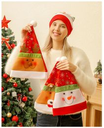 Navidad New Year Christmas Hat Adults Kids Christmas Decorations For Home Xmas Santa Claus Gifts Supplies Women Man Cartoon Dear Bear design