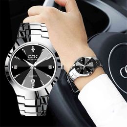 Relojes Watch Men OPK Fashion Sport Quartz Clock Top Brand Stainless Steel Waterproof Watch Relogio Masculino 210325