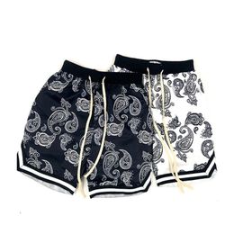 Summer Bandanna Shorts Men Oversized Cropped Trousers Casual Short Pant Sweatpants Male Hip Hop Branded Clothing Homme 210806