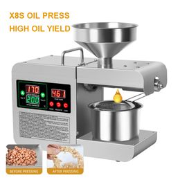 New Type Intelligent Temperature Control Oil Press Small Household Commercial Use Stainless Steel Cold Press