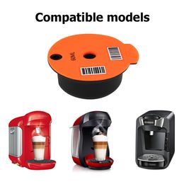 Universal Coffee Capsules Cup With Spoon Brush Reusable Refillable Coffee Capsule Refilling Filter For Bosch-s Tassimo Machine 2102631