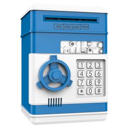 -Caixa de dinheiro eletrônico Piggy Meky Caixa de dinheiro Caixa de dinheiro Caixa de moedas com banco de poupança automática BankNote ATM de depósito Música H8E5 682 v2