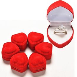 Ring Box Heart Shaped Gift Box Creative Storage Red Cute Wedding Jewelry Box LP 
