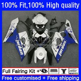 Injection Mould Bodys For SUZUKI GSXR1000 K5 GSX-R1000 05 06 Motorcycle Bodywork 26No.37 GSXR 1000CC 1000 CC 2005 2006 GSXR-1000 2005-2006 OEM Fairing White blue black