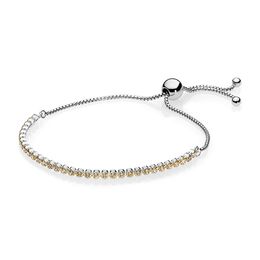 2021 NEW 100% 925 Sterling Silver 590524CCZ Classic Bracelet Clear CZ Charm Bead Fit DIY Original Fashion Bracelets factory Free Wholesale Jewellery Gift