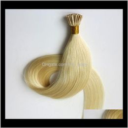 Pre Bonded Brazilian I Tip Human 50G 50Strands 18 20 22 24Inch 60Platinum Blonde Indian Products Kiryg Prebonded 6A0Nw