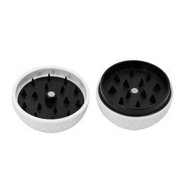 2022 43 MM Golf Ball White Acrylic Smoking Herb Grinders 1.7 Inch Mini Plastic Smoke Grinder Tobacco Accessories Factory Wholesale