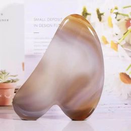 Agate Gua Sha Face Care Massage Tool Gift Natural Stone Guasha Board Acupuncture Scraping Healing Neck Eye Anti Wrinkle Beauty Health Body Massager