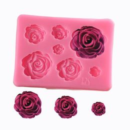 3D Rose Flower Baking Mould Cake Decoration Silicone Moulds DIY Handmade Soap Chocolate Tool 1223112