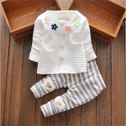 Infant Mädchen Frühling Herbst Kleidung Set Mode Baumwolle Tops + Hosen 2 stücke Kinder Mädchen Hochzeit Kleidung Set Baby Nette Outfits