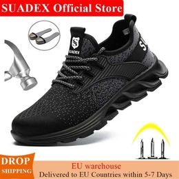 SUADEX Men Women Safety Shoes Steel Toe Boots Anti-Smashing Work Lightweight Breathable Composite EUR Size 37-48 211217