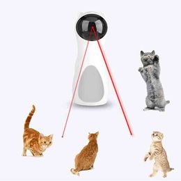 -Pet levou laser brinquedos inteligentes gato automático exercício treinamento divertido engraçado brinquedo rotativo multi-ângulo usb carregar brinquedos para gato 211218