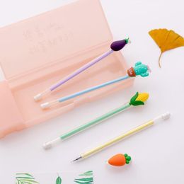 50lot Gel Pens 1PCS Cute Transparent Vegetable Pen Student Stationery Novelty Gift School Material Office Supplies