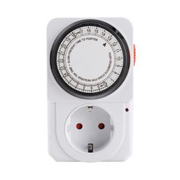 Timers 24Hour Cyclic Timer Switch Kitchen Outlet Loop Universal Timing Socket Mechanical 16A UK EU Plug Protector