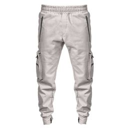 Men's Pants Spring Autumn High Street Fashion Cargo Pants Men Hip Hop Harem Pants Men Multi Pockets Jogger Sweatpants Male 2021 Y0811