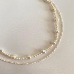 Bohemian Natural Small Pearls Ladies Elegant Fashion Accessories Simple Retro Clavicle Necklace Charm High-End Jewellery Gift