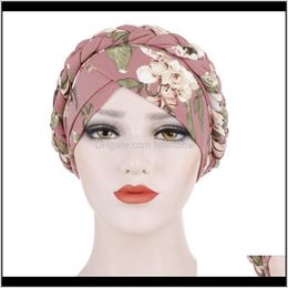 Beanie/Skull Hats Hats, & Gloves Fashion Aessories Drop Delivery 2021 Bohemia Print Muslim Turban Scarf For Women Islamic Inner Hijab Caps Ar