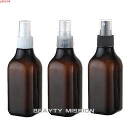 BEAUTY MISSION 24 pcs 200ml brown Liquid plastic spray pump bottle R24 Empty cosmetics bottles 200 cc amber PET bottlegood high qualti