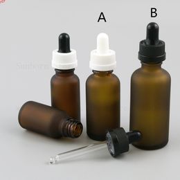 Amber Glass Dropper Bottle Refillable Tea Tree Oil Essential Aromatherapy Perfume Container Liquid Pipette 500pcsgood qtys