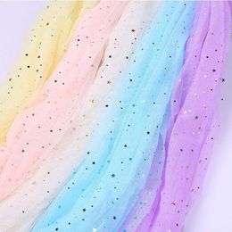 100*160CM Star Moon Mesh With Sequin Dot Soft Gauze For Clothing Bow Table Cover Wedding Birthday Party Decoration Supplies