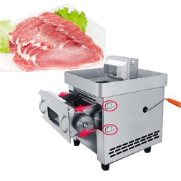 Electric Fresh Meat Slicer Stainless Steel Manual Meat Cutter Beef Mutton Roll Food Slicer Slicing Machine