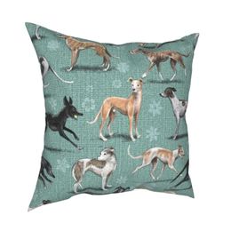 dog pillow case covers NZ - Pillow Case Greyhound Dog Home Decorative Italian Sihthound Animal Cushion Cover Throw For Double-sided Printing