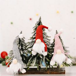 Christmas Ornaments Forest Elderly Bell Pendant Creative New Faceless Doll Pendants Party Supplies Festive Gift JJF11175