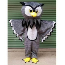 Halloween Owl Mascot Costume Top Quality Cartoon theme character Carnival Unisex Adults Size Christmas Fancy Party Dress