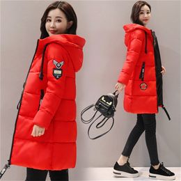 Parka Women Winter Down jacket Coat Long Hooded Outwear Female Thick Cotton Padded Basic Coats LU666 210923