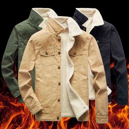 2020 Autumn Winter Jacket Men Velvet Keep Warm Windbreaker Coat Men Plus Size M-4XL Mens Clothing Cotton Jacket Hommes Veste Y1109