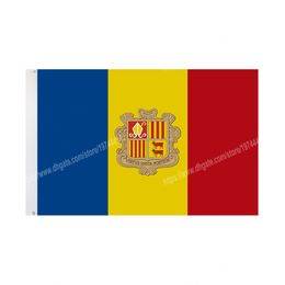Andorra Flags National Polyester Banner Flying 90*150cm 3*5ft Flag All Over The World Worldwide Outdoor can be Customised