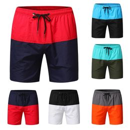 Summer Men Short Matching Shorts Men's Fashion Trend Leisure Sports Pants Home Outdoor Rubber Band Beach Pants X0316