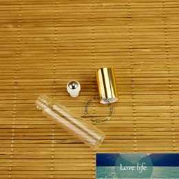 Wholesale 5ml Glass Perfume Bottle Gold Cap Container 1/6OZ Cosmetic Pot Travel Portable Small