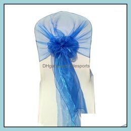 Sashes Chair Ers & Home Textiles Garden Us Big Discount ! 100Pcs Organza Hood For Wrap Wedding Drop Delivery 2021 Mncga