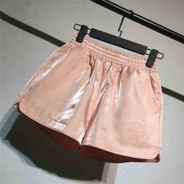 Shorts Pink Velvet feminino Fashion Sexy Bodycon Workout Flannel Pants Mujer Soft Booty Women Z6121 210722