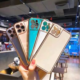 edge max UK - Straight edge 6D electroplating phone cases For iPhone 12 11 pro promax Xs Max 8 Plus