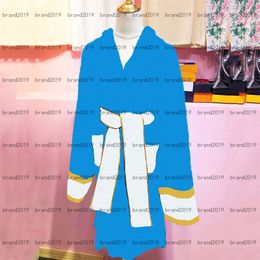 21ss new style Bath Supplies blue designer bathrobe lovers Bath Robe 5A Top quality 100% cotton Women Men Baths Robes Europe and America prevalent 7 colors