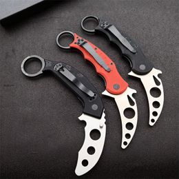 High Quality Practise Claw knife 420C Satin Blade G10 Handle Trainer Karambit EDC Outdoor Sport Tools Gift Knives