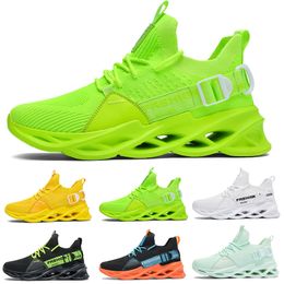 Good quality Non-Brand men women running shoes black white green volt yellow orange Breathable mens fashion trainers outdoor sports sneakers 39-46