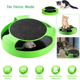 Cat Toys Interactive Rotating Mouse Hide&Seek Automatic Pet Catch Mice Training Toy For D30